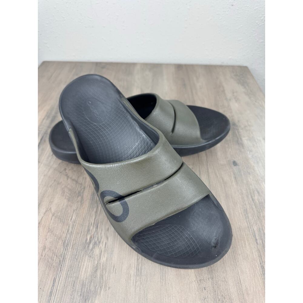 OOFOS O0ahh Sport Slide sandals in tactical green Mens size 12
